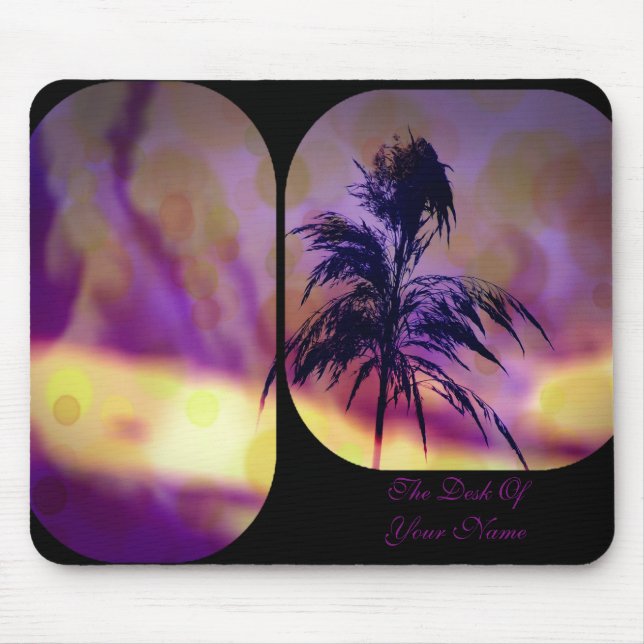 Violet N Gold Grass Art Mousepad *Personalise* (Front)
