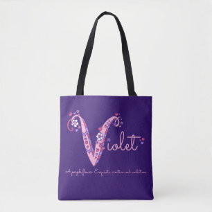 Violet name and meaning V monogram bag