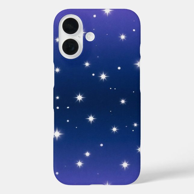 Violet Night Gradient with Twinkling Stars pattern Case-Mate iPhone Case (Back)