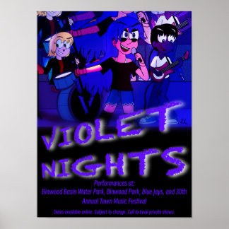 Violet Nights Band Poster