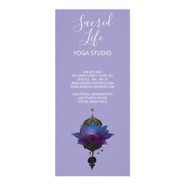 VIOLET ORACLE | MYSTICAL LOTUS EMBLEM RACK CARD (Back)