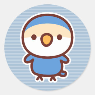 Violet Peach-faced lovebird Classic Round Sticker
