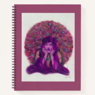 Violet Peacock Notebook - Journal