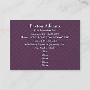 Violet Petals Mandala - Business Card