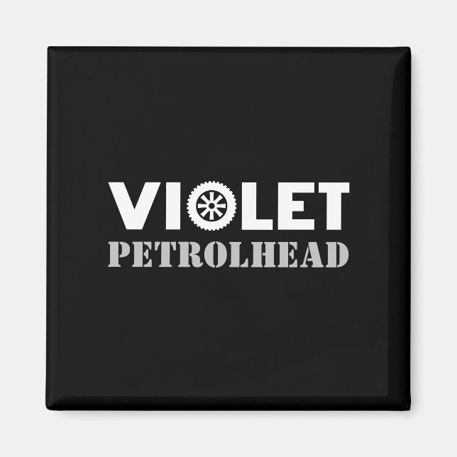 Violet Petrolhead Magnet (Front)