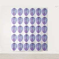 Violet Pinecones Tapestry