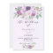 Violet pink purple flowers roses QR RSVP wedding