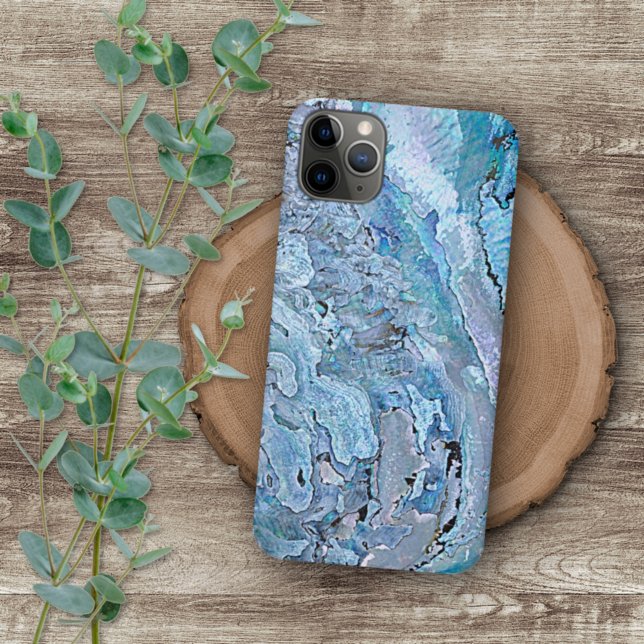 Violet Pink Turquoise Purple Abalone Shell Pattern iPhone Case (Creator Uploaded)