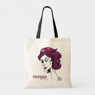 Violet Pirate Lady Original Woman Portrait Art Tote Bag