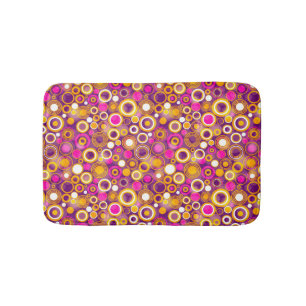 Violet Polka Dot Pattern Bath Mat