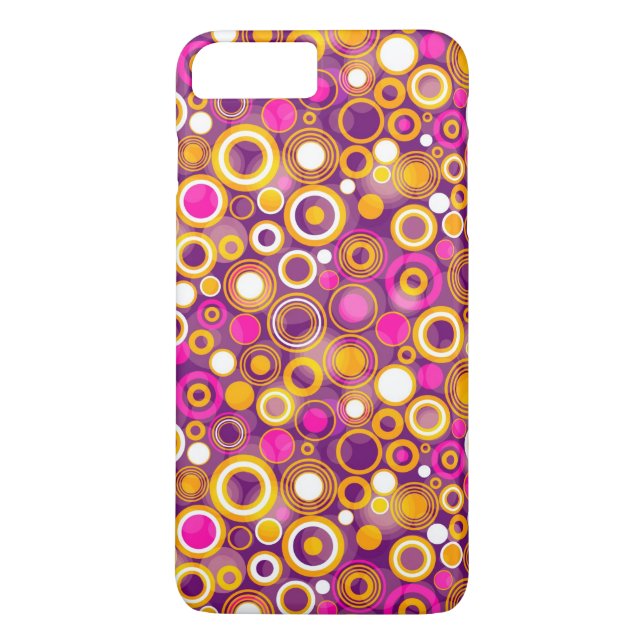 Violet Polka Dot Pattern Case-Mate iPhone Case (Back)