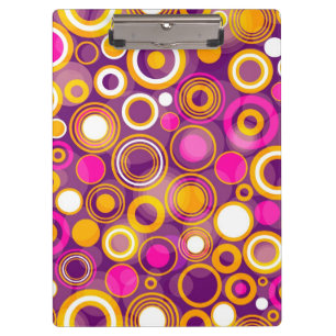 Violet Polka Dot Pattern Clipboard