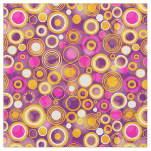 Violet Polka Dot Pattern Fabric