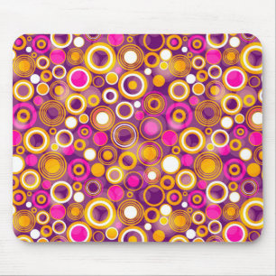 Violet Polka Dot Pattern Mouse Pad