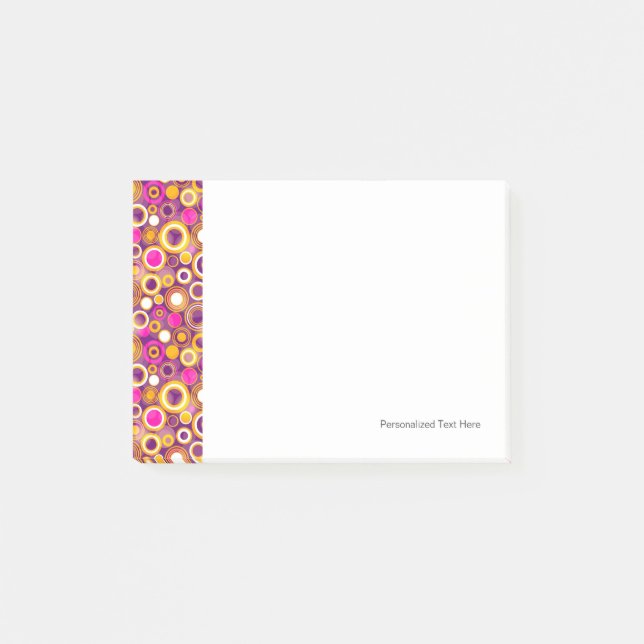 Violet Polka Dot Pattern Post-it Notes (Front)