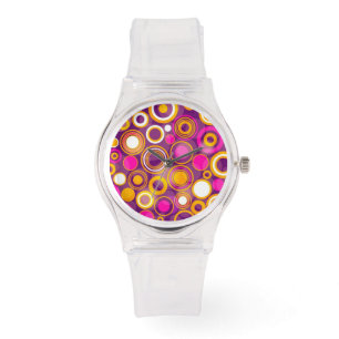 Violet Polka Dot Pattern Watch