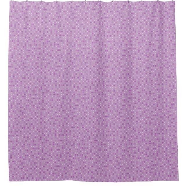 Violet Polka Dots Shower Curtain (Front)