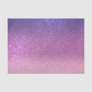Violet Princess Blush Pink Triple Glitter Ombre Tissue Paper