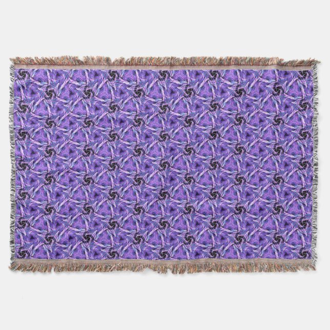 Violet Pulse Throw Blanket (Front)
