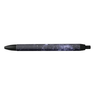 Violet purple black abstract galaxy ink pen