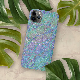Violet Purple Blue Turquoise Pink Marble Pattern iPhone 11Pro Max Case