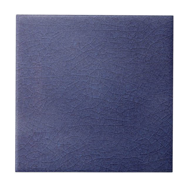 Violet Purple Faux Crackle Finish Antique Repro Ceramic Tile (Front)