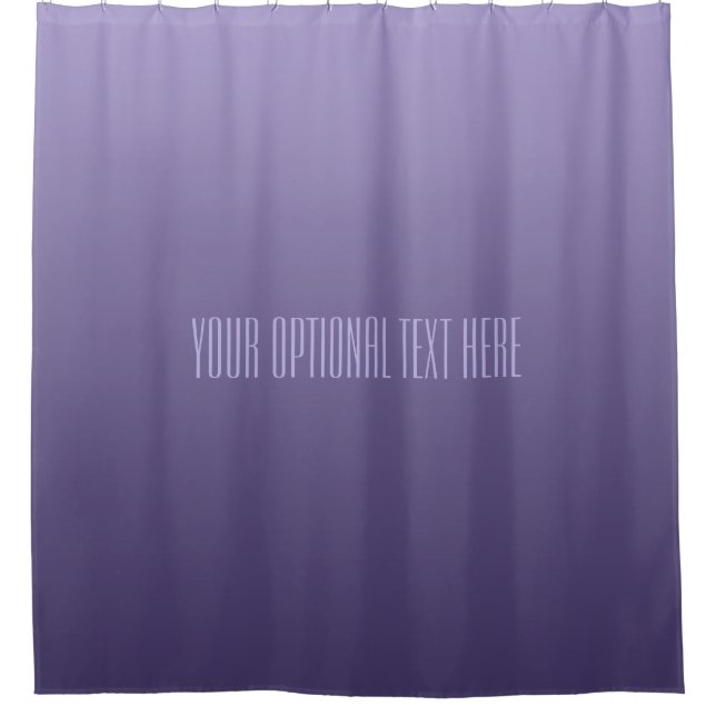 Violet Purple Gradient custom text shower curtain (Front)