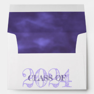Violet Purple Graduation   Watercolor Grad Party Envelope