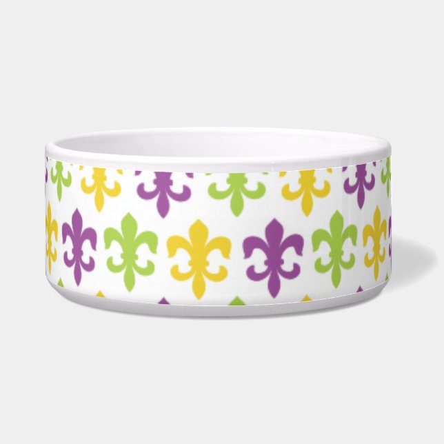 Violet Purple, Green, and Yellow Fleur-de-lis (Front)
