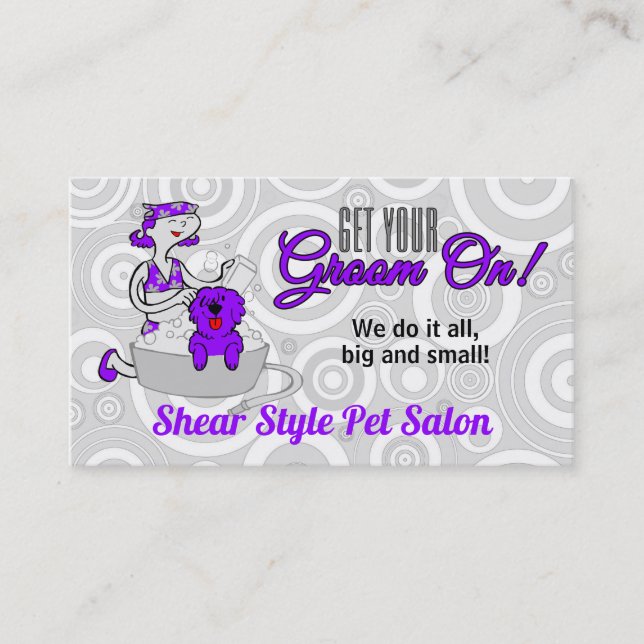 Violet Purple Groom On Appoinment Custom Appointment Card (Front)