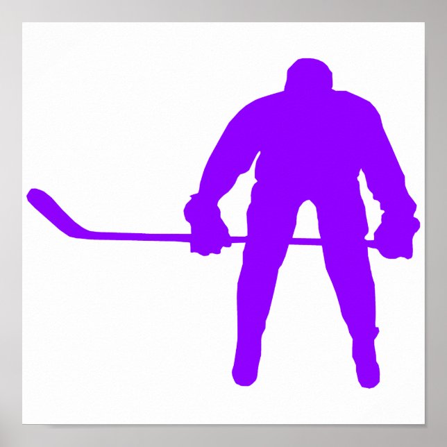 Violet Purple Ice Hockey Poster (Front)