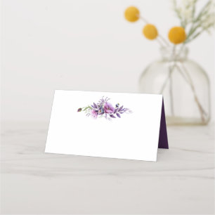 Violet Purple Lavender Wildflowers Place Cards