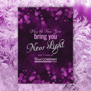 Violet, Purple Lights Company Christmas Card