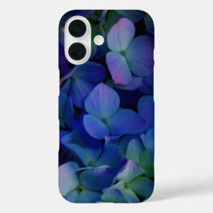 Violet purple pink blue hydrangeas flower floral iPhone 16 case