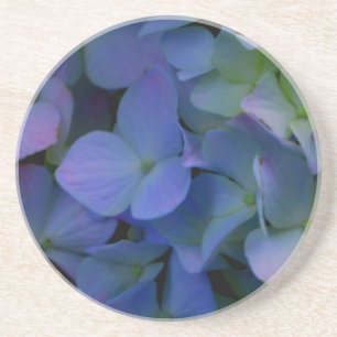 Violet purple pink blue hydrangeas flower floral coaster