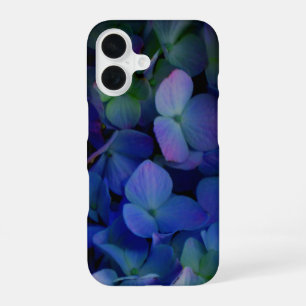 Violet purple pink blue hydrangeas flower floral iPhone 16 case