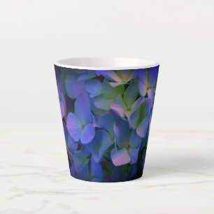 Violet purple pink blue hydrangeas flower mom latte mug
