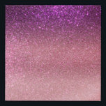 Violet Purple Pink Triple Glitter Ombre Gradient Faux Canvas Print<br><div class="desc">This elegant, glamourous, and chic print is perfect for the trendy and stylish girly girl. It features a faux printed sparkly violet purple glitter into rose pink into blush pink gradient ombre. It's modern, pretty, girly, unique, and cool. ***IMPORTANT DESIGN NOTE: For any custom design request such as matching product...</div>