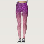 Violet Purple Pink Triple Glitter Ombre Gradient Leggings<br><div class="desc">This elegant, glamourous, and chic print is perfect for the trendy and stylish girly girl. It features a faux printed sparkly violet purple glitter into rose pink into blush pink gradient ombre. It's modern, pretty, girly, unique, and cool. ***IMPORTANT DESIGN NOTE: For any custom design request such as matching product...</div>