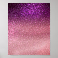 Violet Purple Pink Triple Glitter Ombre Gradient
