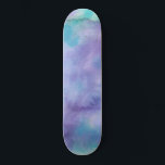 Violet Purple Teal Green Abstract Watercolor Skateboard<br><div class="desc">This modern and artsy design is perfect for the trendy and stylish woman. It features hand-painted violet purple and treal green abstract watercolor art. It's artistic, girly, pretty, cool, and original. Stylise with this watercolor design, hand-painted by the artist of La Femme, Rachel Matheney. ***IMPORTANT DESIGN NOTE: For any custom...</div>