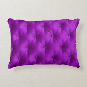 Violet purple velvet capitone textile background, decorative cushion