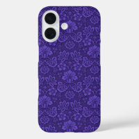 Violet Purple Vintage Damask Pattern
