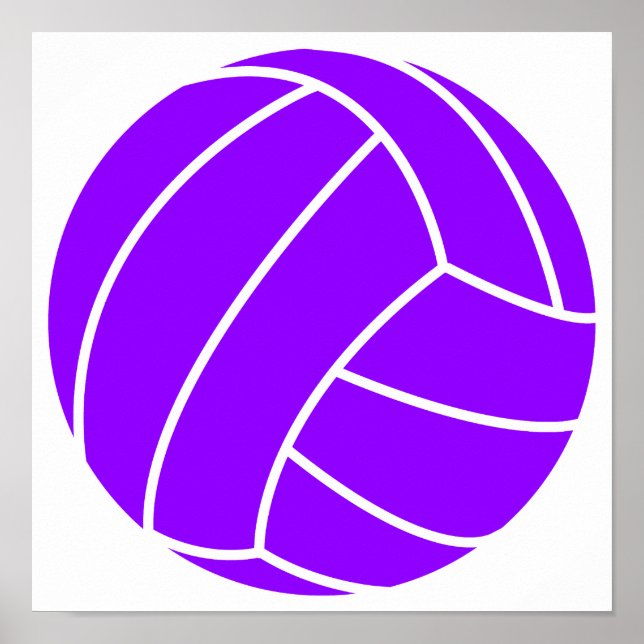 Violet Purple Volleyball Poster (Front)