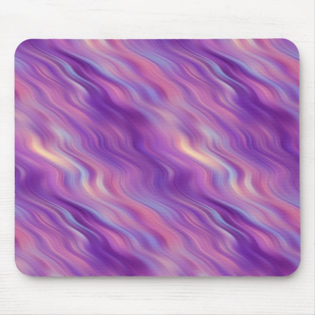 Violet Purple Wavy Texture Mouse Pad (Front)