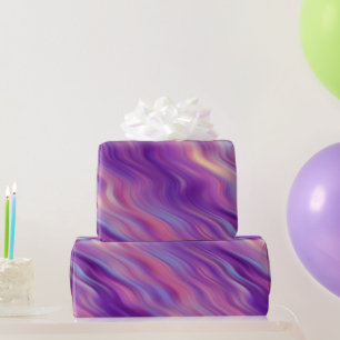 Violet Purple Wavy Texture Wrapping Paper