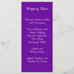 Violet Purple Wedding Menu<br><div class="desc">Violet purple and white wedding menu. Choose the "customise it" option to reposition text or change the font style,  size or colour.</div>