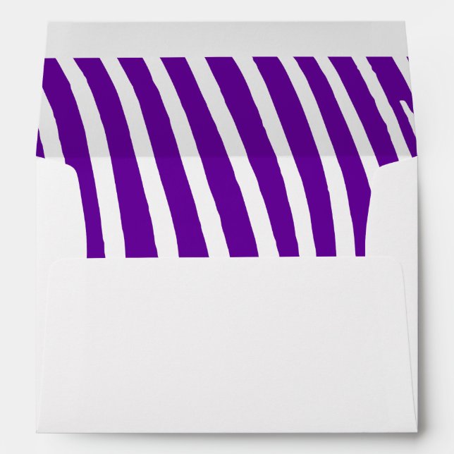 Violet Purple Zebra Stripes Envelopes (Back (Bottom))