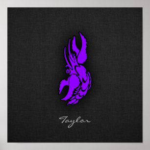 Violet Purple Zodiac Cancer Sign