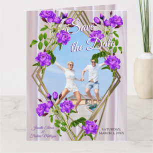 Violet Purplish-Roses on Magenta-Pink Silk  Card